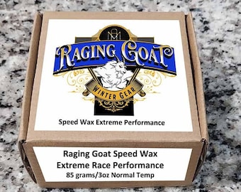 Raging Goat™  Extreme Performance Fastest Snowboard Wax, Biodegradable Ski Wax, All Natural ECO Friendly Plant Based Ski Wax For Pro's Only!
