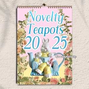 US & CA Novelty Teapots 2025 Calendar • Cottagecore Goblincore Fairycore Kitsch Aesthetic • Tea lover Christmas gift • Weird Ugly Calendar •