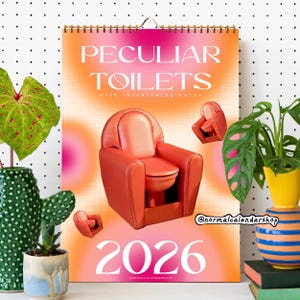 US &CA Peculiar Toilets with Threatening Auras 2026 calendar • Ugly Weird Christmas Gift • Bathroom WC Decor • Funny Minimalist Aesthetic
