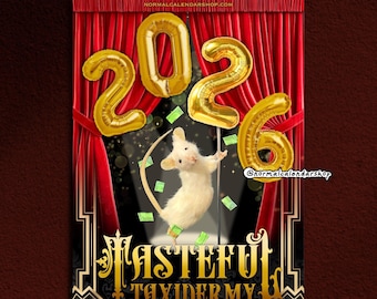 US & CA Tasteful Taxidermy Calendar 2026 • Weird Ugly Funny Taxidermy Calendar 2026 • Alternative Goth Witchy Christmas Gift •