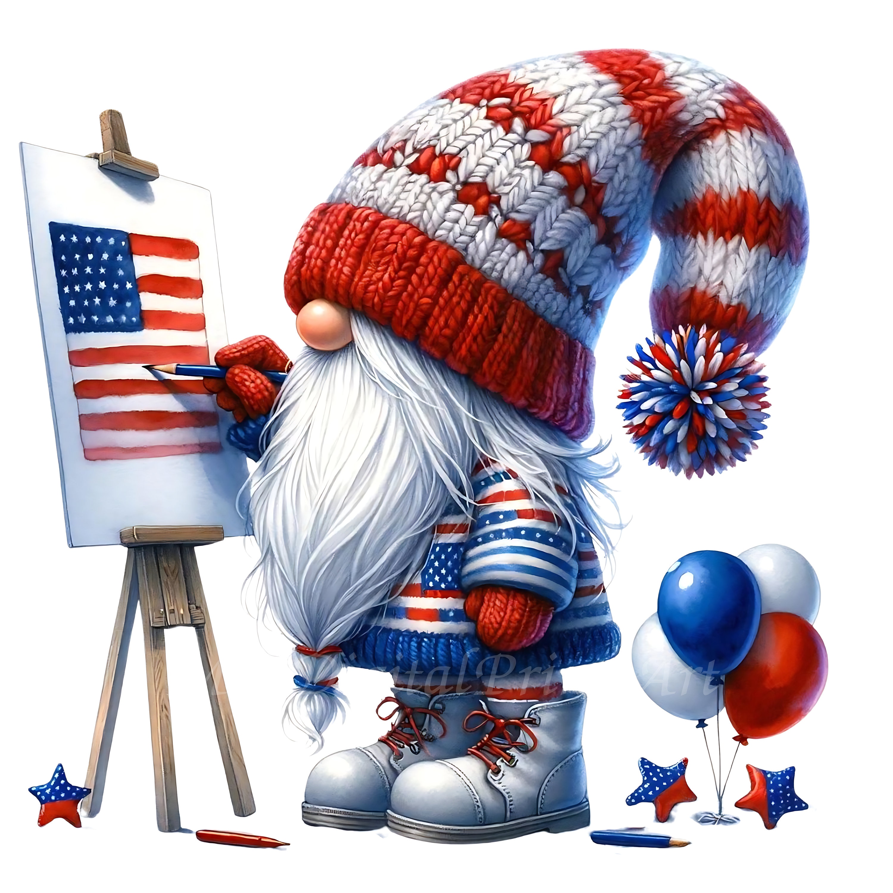 18 Patriotic Gnomes PNG Bundle | 4th of July Gnome PNG | American Flag ...