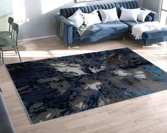 Area Rug Living Room, Abstract Bedroom Carpet Hallway Runner, Floor Mat Door Mat 100% Polypropylene
