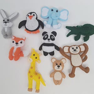 Handmade Felt Animal Toys: Montessori Learning, Story Time Activity
