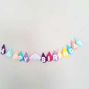 Happy Birthday Party Banner - Handcrafted Celebration Decor - Cheerful Birthday Bash Banner - Handmade Festive Decoration