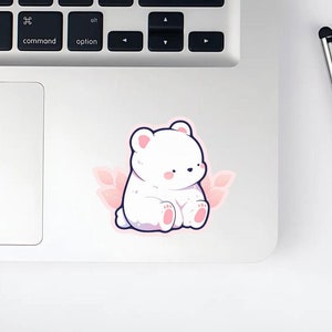 Vinyl Matte Kawaii Bär  Sticker, journaling stickers für deinen planner, Cute Sticker, Aufkleber, Stickers planner, tier stickers,stickers