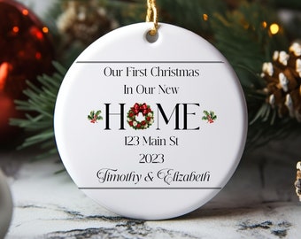 New Home Ornament, New Home Keepsake, New Home Christmas, Personalized New Home Ornament, New House Christmas Ornament, Christmas Address
