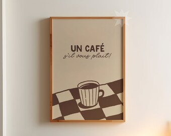 French Cafe Print | Coffee Sketch Kitchen Wall Art (Digital Download)