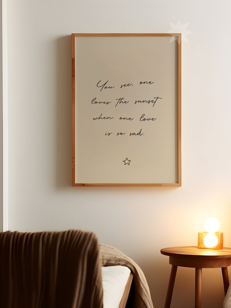 The Little Prince Wall Art Beautiful Quote for Apartment Le Petit