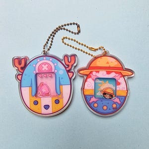 Tamagotchi - Llavero Shaker de Chopper y Luffy (Una pieza)