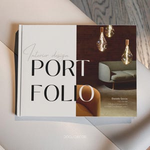 Modelo de Portfólio Canva para Projetos de Design | Portfólio Digital | Para Designer de Interiores e Arquiteto