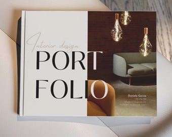Plantilla de portafolio de Canva: Diseñador de interiores y arquitecto (descarga digital)