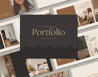 Portfolio Vorlage für Innenarchitekt | InDesign und Canva Vorlage