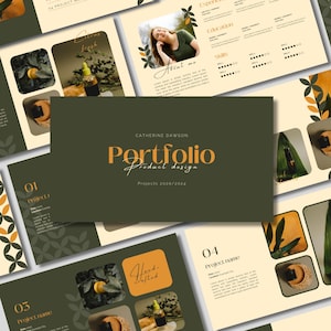 Modelo de portfólio Canva para projetos de design