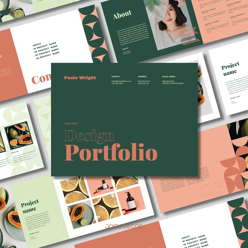Portfolio Template for Creative Projects | Works on Canva Free ...