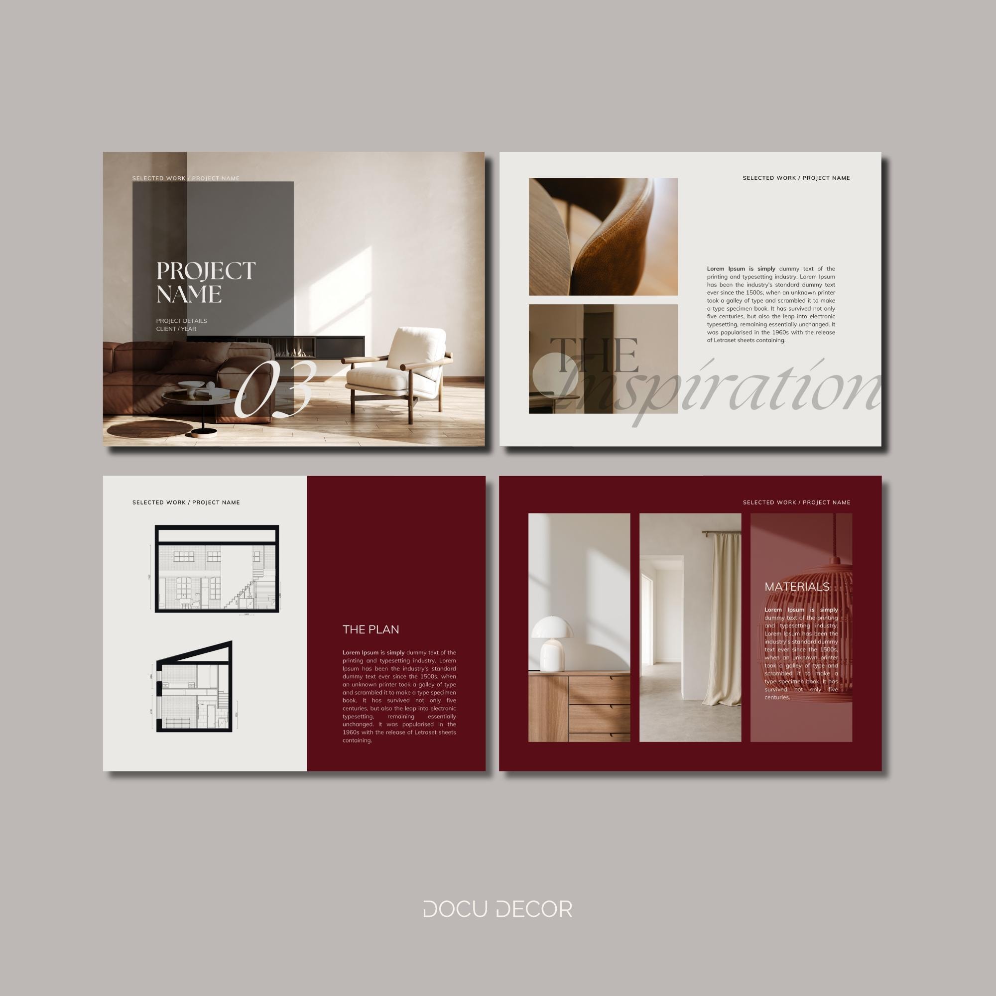 Minimalistic Canva Portfolio Template for Interior Design and ...