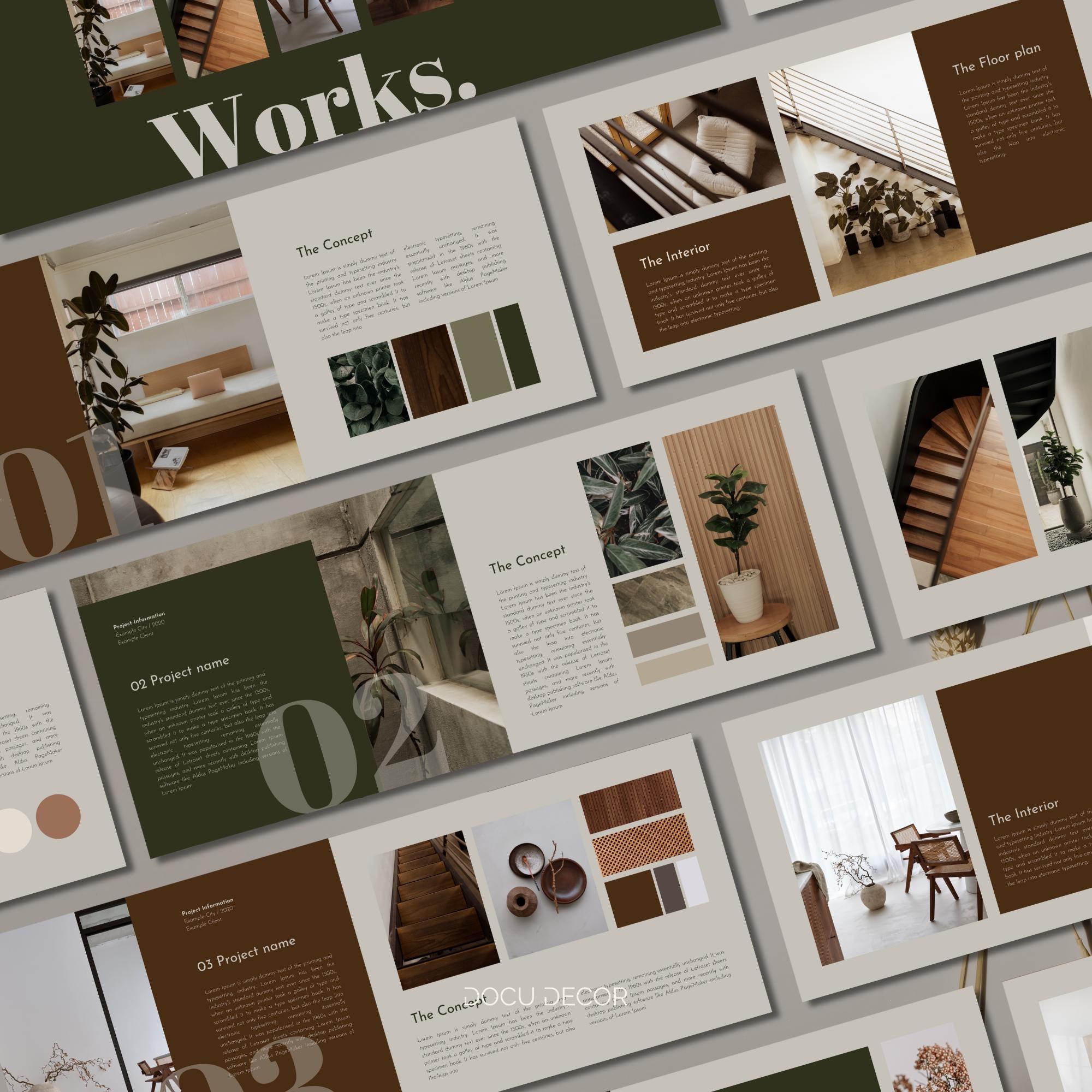 Canva Portfolio Template: Interior Designer & Architect (digital) - Etsy