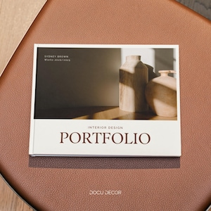 Canva Portfolio Template for Interior Design projects | Digital portfolio