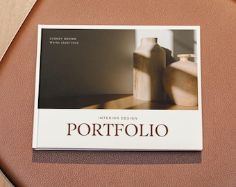 Canva Portfolio Template for Interior Design projects | Digital portfolio