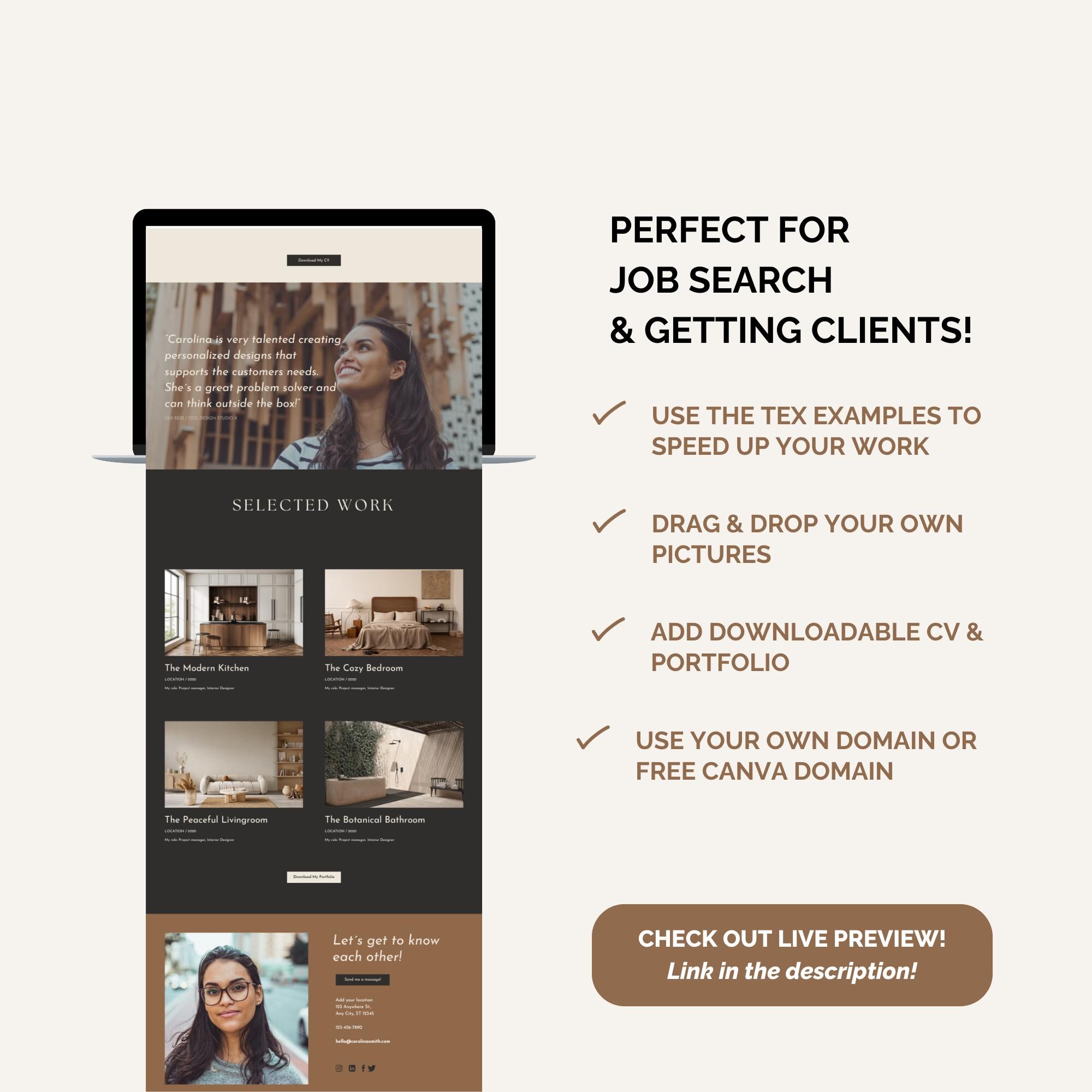 Canva Portfolio Website Template for Creatives | Resume & Portfolio - Etsy