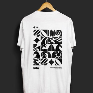 Join the Lineup biologisch T-shirt, wit surf/skate lifestyle-T-shirt, cadeau voor hem, cadeau voor surfer, ethisch gemaakt T-shirt