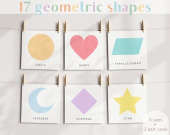 Printable Flashcards,Shapes flashcards,Flashcards,montessori cards,Homeschool Printables,Toddler Learning,Printable Flashcards for Kids