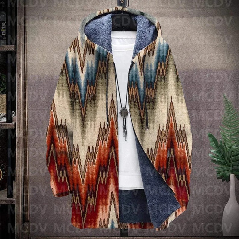 Pull-manteau Cardigan Pardessus en polaire à capuche Veste chaude et épaisse 4