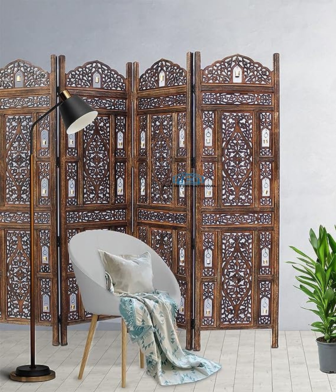 WOODEN Partition for Pooja Room/separators for Living Room/wall