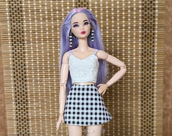 Strappy Top + Mini Skirt for Fashion Dolls