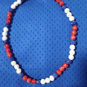 Philadelphia Phillies Bryce Harper Inspired beaded suncatcher necklace - Very sparkly!!!