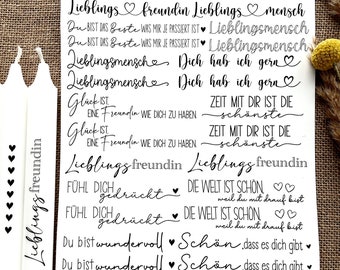 Friendship | DIN A4 waterslide decal film with various designs | Candle tattoo film | Candle tattoo | Candle film