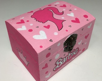 Hand painted pink Barbie box original design