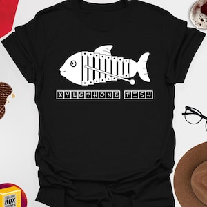 Xylophone Fish / Richie and Eddie Crossword - Bottom / Rik Mayall 100% Cotton Unisex Printed Tshirt, 7 Colours & Sizes with Free UK Delivery