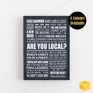 The LEAGUE OF GENTLEMEN Comedy Typography Poster Print - 8 Colours, Available in A5, A4 & A3 Sizes with Free U.K. Delivery