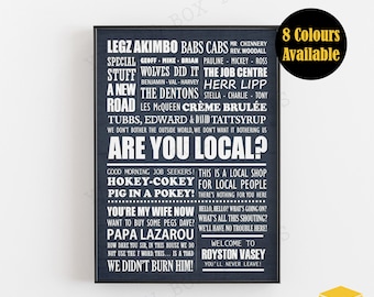 The LEAGUE OF GENTLEMEN Comedy Typography Poster Print - 8 Colours, Available in A5, A4 & A3 Sizes with Free U.K. Delivery