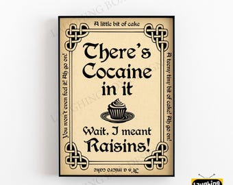 There's Cocaine in it / Mrs Doyle Cakes - FATHER TED Poster Print- Available in A5, A4 & A3 Sizes with Free Uk Delivery