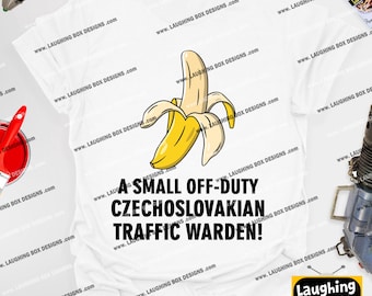 A Czechoslovakian Traffic Warden Banana : Kryten - Red Dwarf 100% Cotton Unisex Printed Tshirt, Various Colours & Size with Free UK Delivery