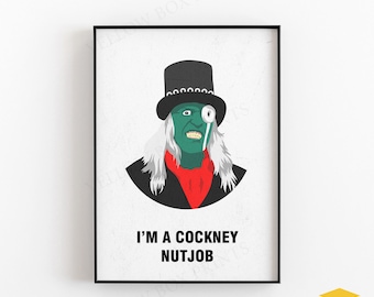 The Hitcher / I'm A Cockney Nutjob - THE MIGHTY BOOSH Poster Print - Available in A5, A4 & A3 Sizes with Free Uk Delivery