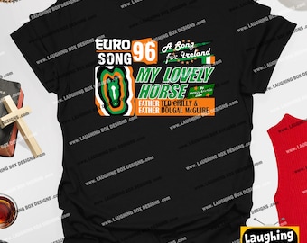 My Lovely Horse / Euro Song 96  - Father Ted 100% Cotton Unisex Printed Tshirt, Various Colours and Sizes with Free UK Delivery