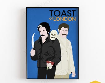 TOAST OF LONDON Minimalist Comedy Characters Poster Print - Available in A5, A4 & A3 Sizes with Free Uk Delivery