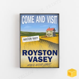 Ven a visitar Royston Vasey / Compra y firma - Impresión de póster de LA LIGA DE CABALLEROS - Disponible en tamaños A5, A4 y A3 con envío gratuito al Reino Unido
