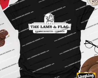 The Lamb And Flag / Hammersmith Pub - Bottom / Rik Mayall 100% Cotton Unisex Printed Tshirt, 7 Colours & Sizes with Free UK Delivery