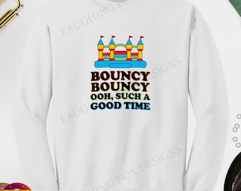 Bouncy Boucy / Good Time Crimp - The Mighty Boosh, Heavy Blend Unisex Printed Sweatshirt, Various Colours & Sizes + Free UK Delivery