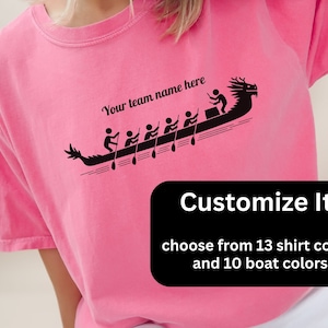 Custom Comfort Colors Dragon Boat T-Shirt, Dragon Boat Gift, Dragon Boat Shirt, Dragon Boat Team, Gift For Dragon Boat Racer, Year of Dragon