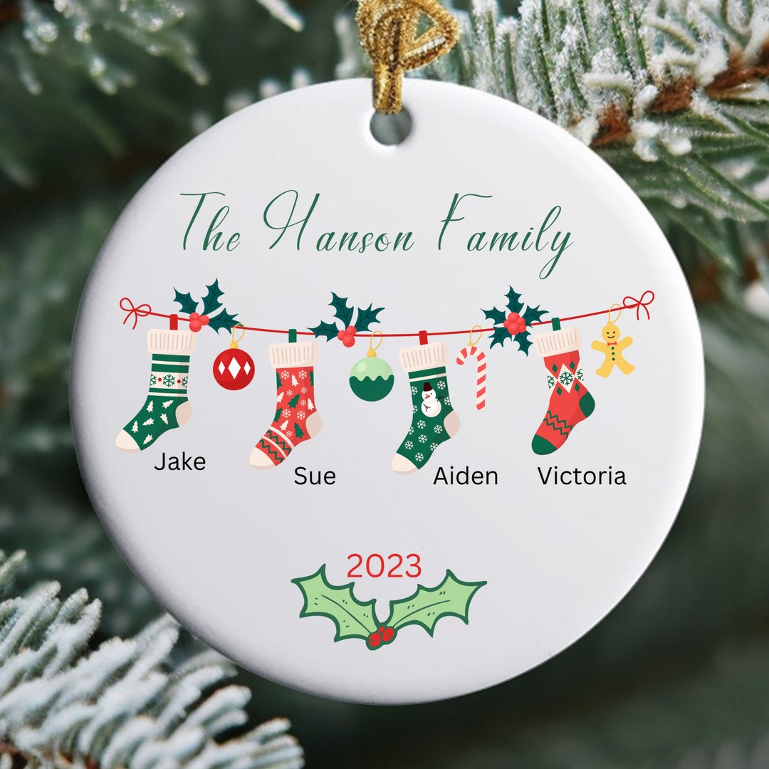 Family Of Four Christmas Ornament 