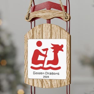 Personalized Dragon Boat Ornament, Dragon Boat Racing Gift, Dragon Boat Gift, Gift for Dragon Boat Racer, Dragon Team Gift, Dragon Boat Life