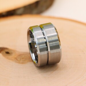 Promise Ring for Her Brushed Silver Tungsten Ring Engraved Tungsten Wedding Bands Engagement Ring Personalized Ring His and Her Couple Ring