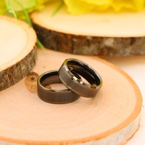 Gunmetal Ring, Mens Wedding Band, Grey Ring Brushed Ring For Men, Engagement Ring, Anniversary Gift, Valentine Gift, Promise Ring, Chrsitmas