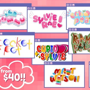 Detailed Logo for Streamers | Twitch Logo Design | Kawaii Vtuber Logo | Aesthetic Twitch Streamer Logo