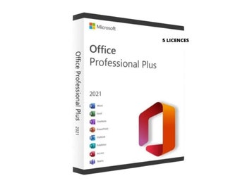 Windows -- 5 licenses -- Microsoft Office Pro 2021 - Lifetime license for 5 PCs: The Ultimate Office Suite for Unparalleled Productivity