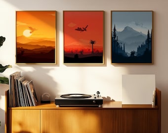 Pokemon Art Print Set – Legendary Birds, Subtle Design (Digital Print)